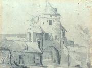 Luttekepoort vanuit de stad gezien. Techniek, afmetingen en verblijfplaats onbekend Gerard ter Borch the Younger